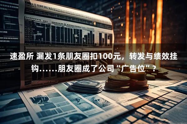 速盈所 漏发1条朋友圈扣100元，转发与绩效挂钩……朋友圈成了公司“广告位”？